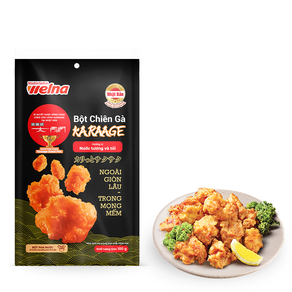 Bột Chiên Gà Karaage Hương Vị Nước Tương và Tỏi