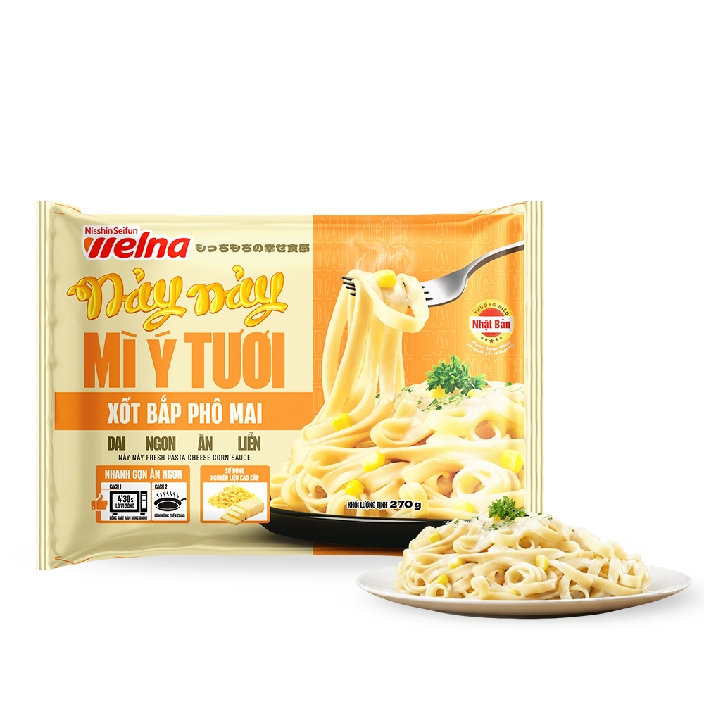 Nảy Nảy Mì ý Tươi Xốt Bắp Phô Mai