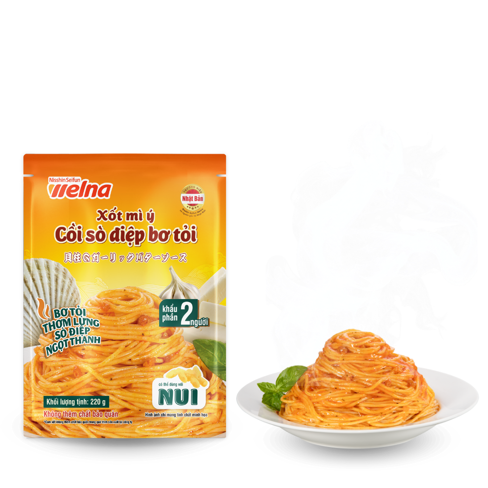 Xốt mì ý Cồi Sò Điệp Bơ Tỏi